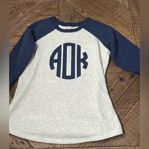 S/M Grey/Navy long sleeve sweatshirt